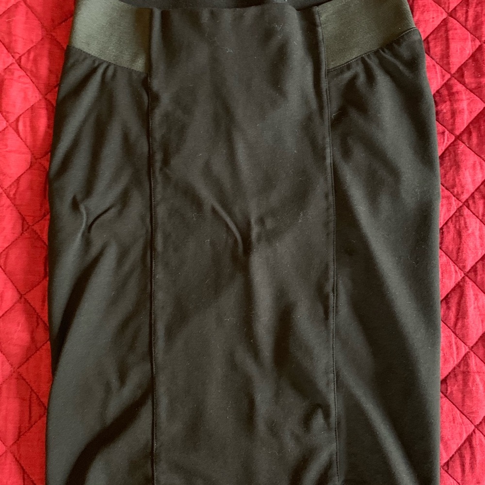 Black, fitted maternity skirt